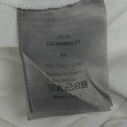 Dior Homme White Printed Cotton Short Sleeve Round Neck T-Shirt XS