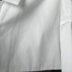 Dior White Camouflage Trimmed Cotton Pocket Detail Button Front Shirt S