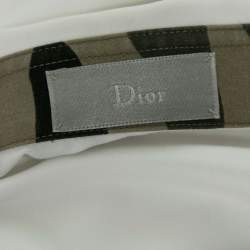 Dior White Camouflage Trimmed Cotton Pocket Detail Button Front Shirt S