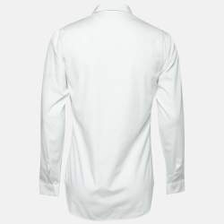 Dior White Camouflage Trimmed Cotton Pocket Detail Button Front Shirt S