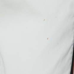 Dior White Cotton Stripe Trimmed Button Front Shirt S