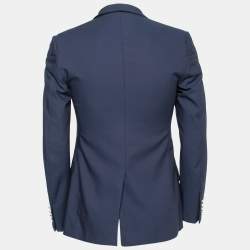 Dior Blue Wool Single Breasted Blazer S