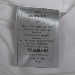Dior White Cotton Long Sleeve Button Front Shirt S