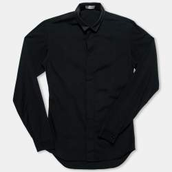 Dior Black Cotton Button Front Long Sleeve Shirt S