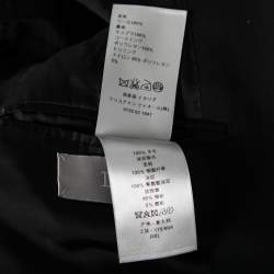 Dior Black Wool Side Striped Panel Blazer L