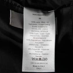 Dior Black Wool Side Striped Panel Blazer L