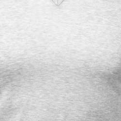 Dior Grey Cotton V-Neck Short Sleeve T-Shirt S
