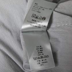 Dior Grey Cotton Contrast Pocket Detail Button Front Shirt S 