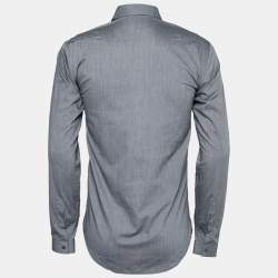 Dior Grey Cotton Button Front Shirt S