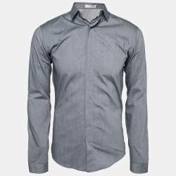 Dior Grey Cotton Button Front Shirt S