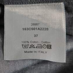 Dior Grey Cotton Button Front Shirt S