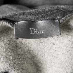 Dior Grey Embroidered Cotton Round Neck Sweatshirt XS