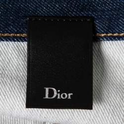 Pre Owned Dior Homme Navy Blue Denim Straight Leg Jeans S Waist 31" 