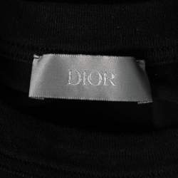Dior Black Logo Printed Cotton Short Sleeve T-Shirt M