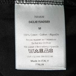 Dior Black Logo Printed Cotton Short Sleeve T-Shirt M