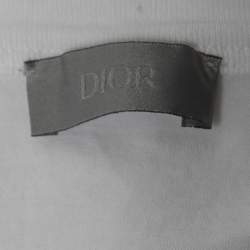Dior White Cotton Logo Print Crewneck T-Shirt M 
