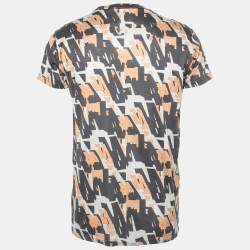 Dior Multicolor Printed Cotton Round Neck Short Sleeve T-Shirt S