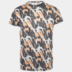 Dior Multicolor Printed Cotton Round Neck Short Sleeve T-Shirt S
