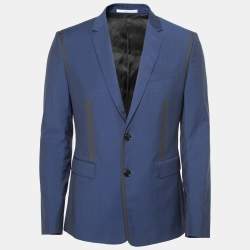 Dior Homme Blue Wool Single-Breasted Blazer M