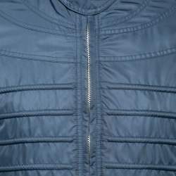 Dior Homme Blue Synthetic Zip-Front Jacket XL   
