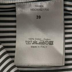 Dior Navy Blue Striped Cotton Open Collar Classic Shirt M 