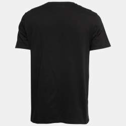 Dior Black Cotton Jersey François Bard Print Crew Neck T-Shirt L