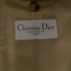 Christian Dior Vintage Cream Wool & Silk Single-Breasted Blazer XL
