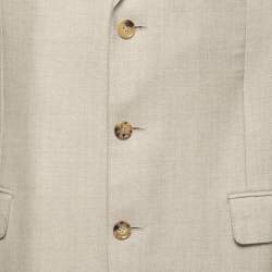 Christian Dior Vintage Cream Wool & Silk Single-Breasted Blazer XL