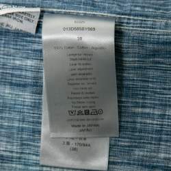 Pre Owned Dior Homme Blue Oblique Denim Pocketed Shirt S