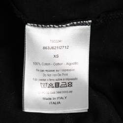 Dior Black Cotton Logo Atelier Print Crewneck T-Shirt XS