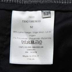Dior Grey Checked Patterned Wool Jogger Pants L