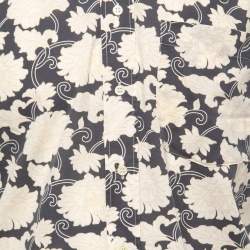 Pre Owned Christian Dior Monsieur Vintage Blue Floral Printed Cotton Short Sleeve Shirt XL