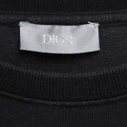 Dior X Daniel Arsham Black Cotton Eroded Logo T-Shirt L
