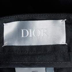 Dior Homme Black Virgin Wool Elastic Waist Joggers S