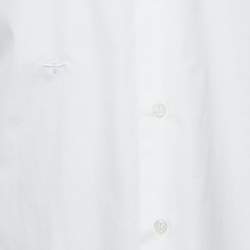 Dior Homme White Cotton Bee Embroidered Contrast Collar Shirt L
