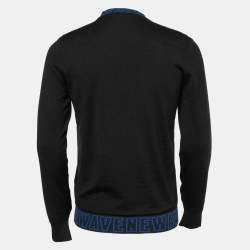 Dior Homme Black Newave Wool Knit Jumper S