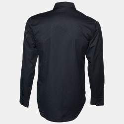 Pre Owned Dior Homme Black Cotton Button Front Shirt S