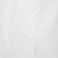 Pre Owned Dior  Homme White Double Layered Cotton Button Front Shirt M