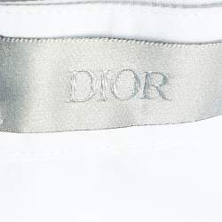 Pre Owned Dior  Homme White Double Layered Cotton Button Front Shirt M