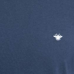 Dior Homme Navy Blue Bee Embroidered Cotton Crew Neck T-Shirt M