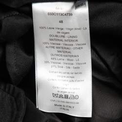 Dior Black Monogram Detail Waist Silk Trousers M