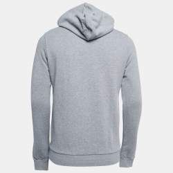 Dior Grey Cotton Patch Detail Hoodie L