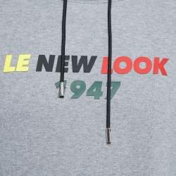 Dior Grey Cotton Patch Detail Hoodie L