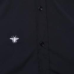 Pre Owned Dior Homme Black Cotton Blend Button Front Shirt S
