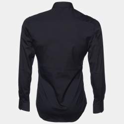 Pre Owned Dior Homme Black Cotton Blend Button Front Shirt S