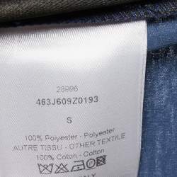 Dior Navy Blue Satin Sleeveless T-Shirt S
