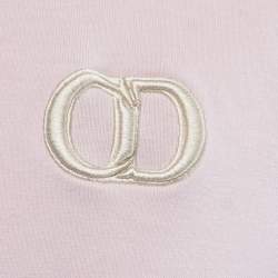 Dior Homme Pink Cotton CD Icon Embroidered Crew Neck T-Shirt XS