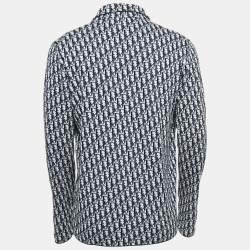 Dior Homme Navy Blue Dior Oblique Cotton Jacquard Overshirt M