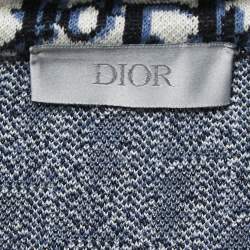 Dior Homme Navy Blue Dior Oblique Cotton Jacquard Overshirt M
