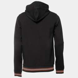 Pre Owned Dior Black Hardior Print Cotton Hoodie M